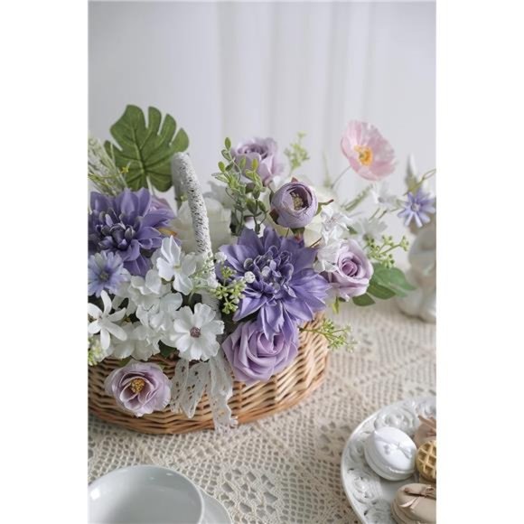 Artificial Flowers Combo Box Set Gradient Color Flower Leaf w/ Stems DIY Wedding - Picture 6 of 6